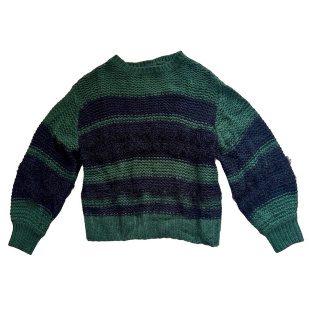 Armani Exchange Forest Green and Black Knit Sweater